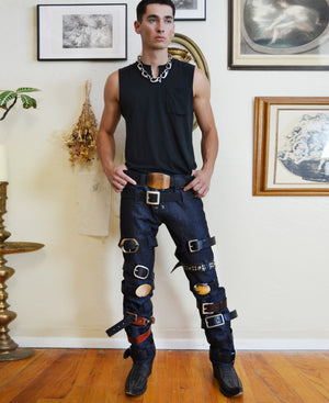 Ricky x Saylor Rott Low-Rise Belt Jeans