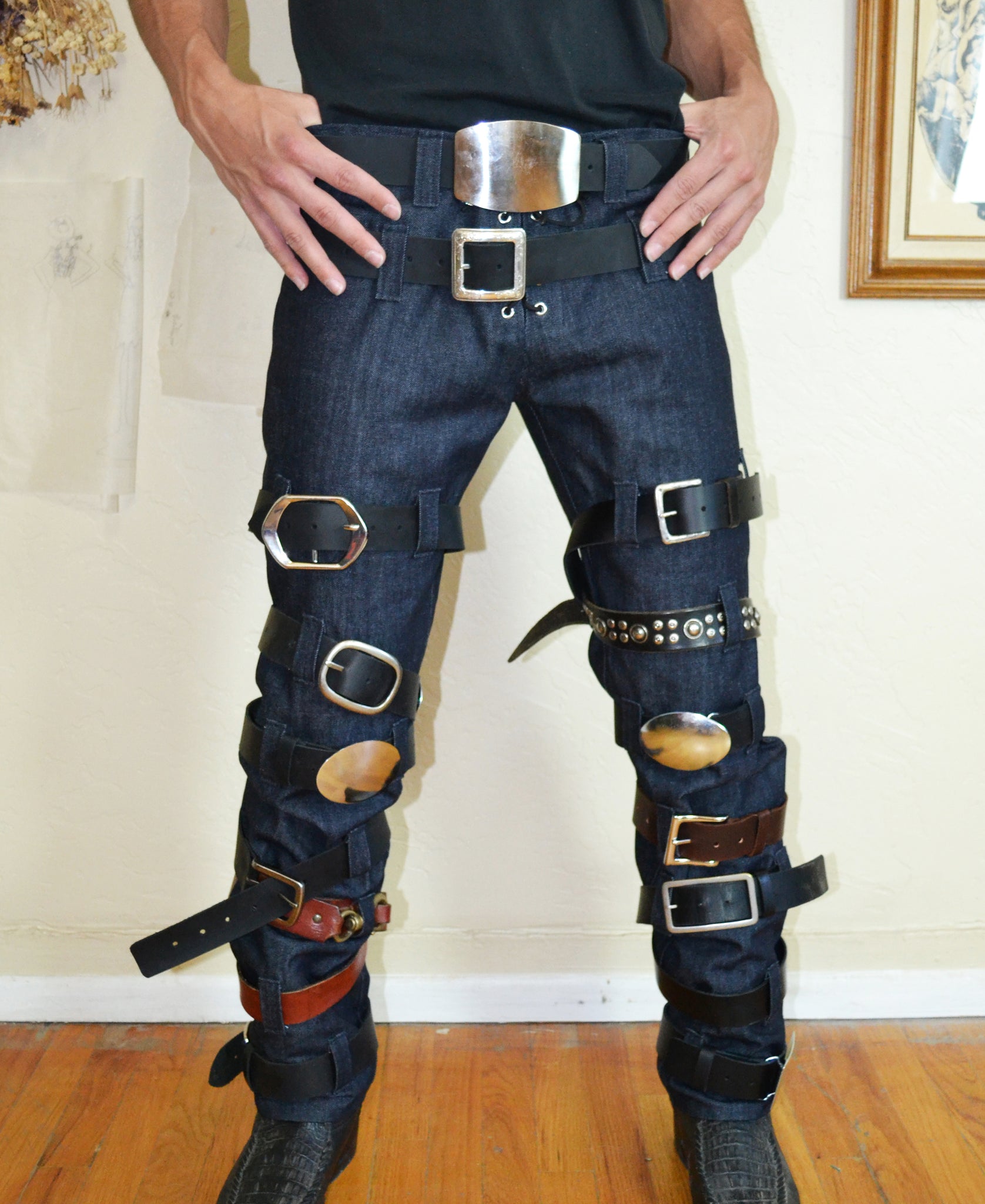 Ricky x Saylor Rott Low-Rise Belt Jeans