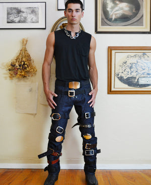 Ricky x Saylor Rott Low-Rise Belt Jeans